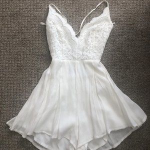 White lace romper